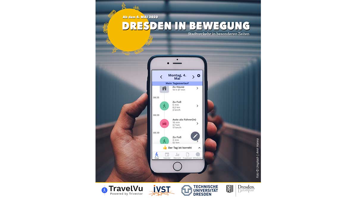 Dresden collects travel data to understand how people change their travel patterns as the corona restrictions are lifted.