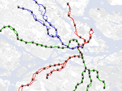 Cykla l&auml;ngs med tunnelbanan