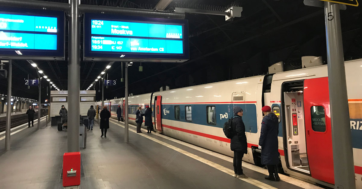 night train at railway station
