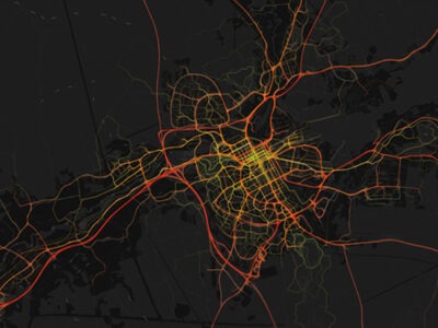 Med b&auml;ttre resvanedata &auml;r det l&auml;ttare att ta bra beslut. H&auml;r kartbild som visar cykeldata, cykelplanering