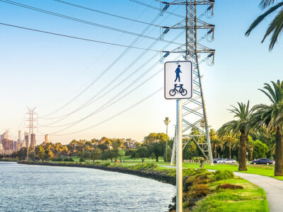 G&aring;ng och cykelbana i Australien