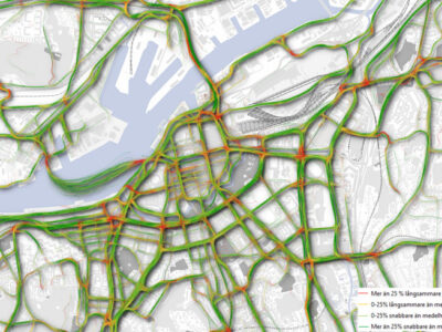 Travelvu heatmapp - skapad genom en appbaserad resvaneunders&ouml;kning