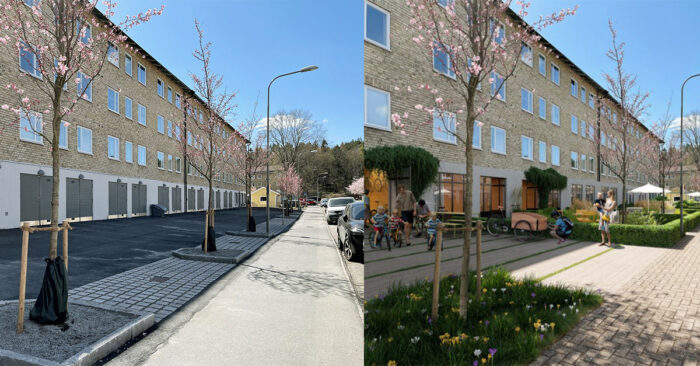 Rikare grannskap - f&ouml;rslag p&aring; stadsbyggnadskoncept och mobilitetsl&ouml;sningar f&ouml;r Grimsta. Illustration: Nyr&eacute;ns Arkitektkontor/Andreu Taberner