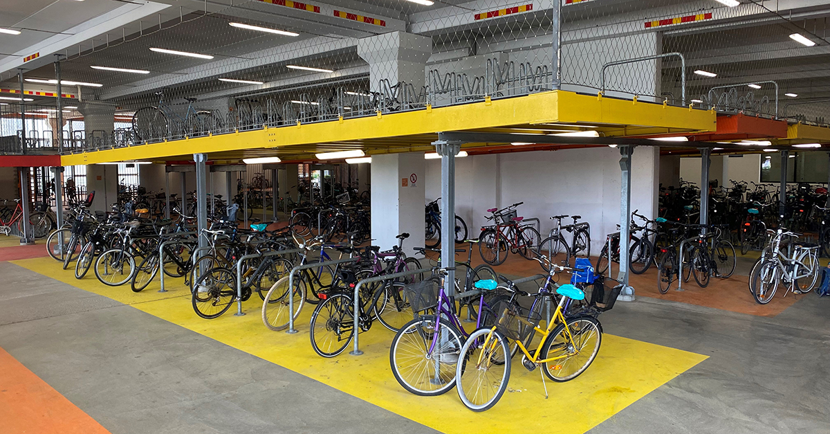 cykelparkering, cykelgarage