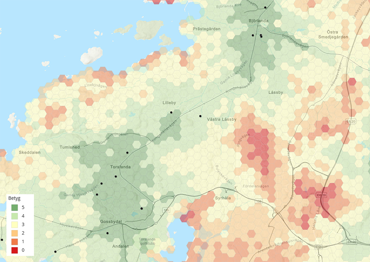 Karta tillg&auml;nglighetsm&aring;tt